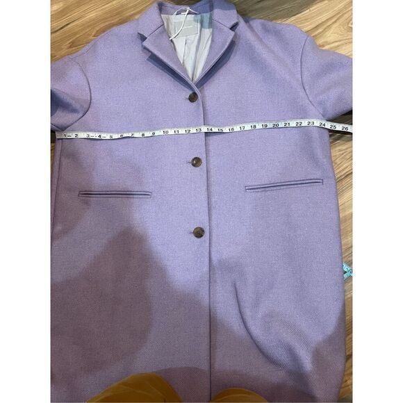 Everlane NWOT Wool Cocoon Coat Lavender Oversize Fit Sz 12 - Picture 8 of 8